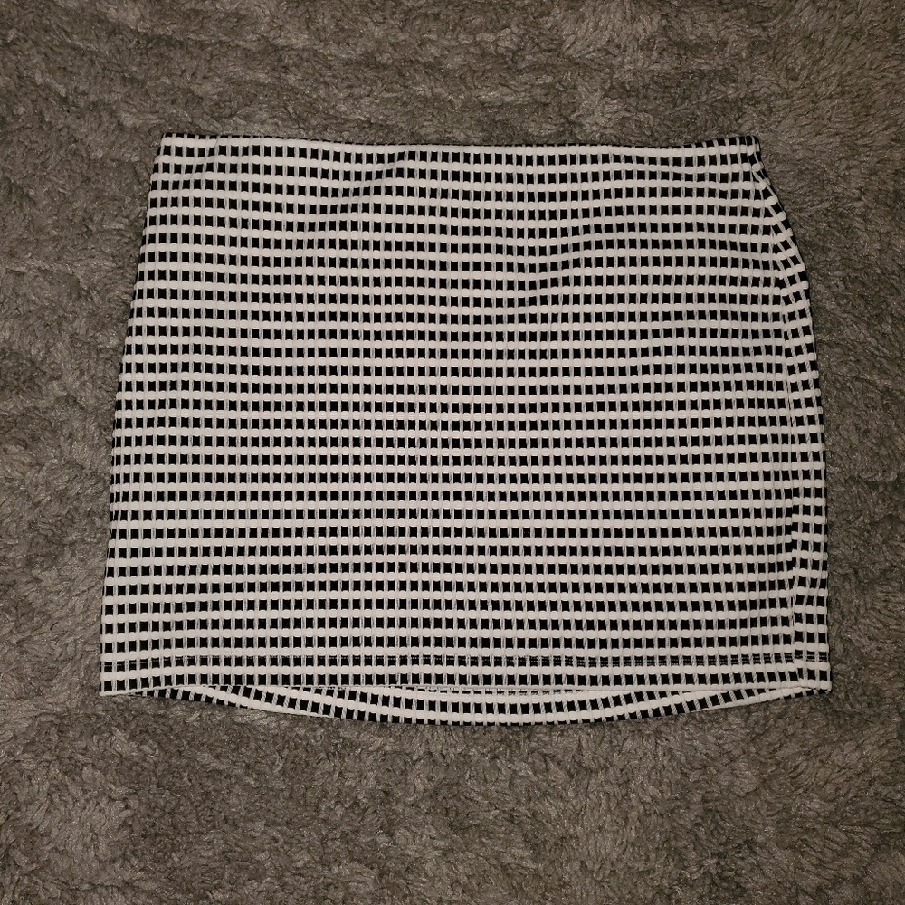 Express gingham mini skirt